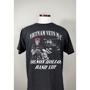 Vtg 90s Vietnam Vet Motorcycle Club Rally t shirt -M Colson Hollow